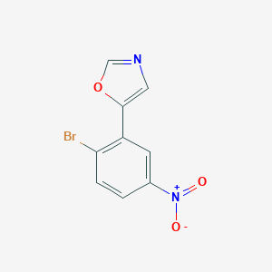 CAS:1638604-66-6|5-(2-Bromo-5-nitrophenyl)oxazole